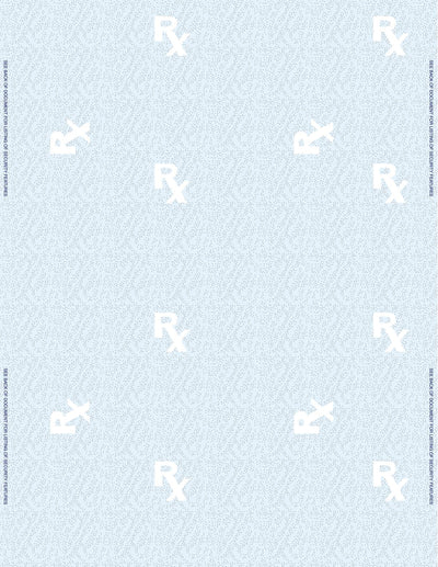 RX Prescription Paper Centurion Secure Full Sheet, 8-1/2 X 11 Inch