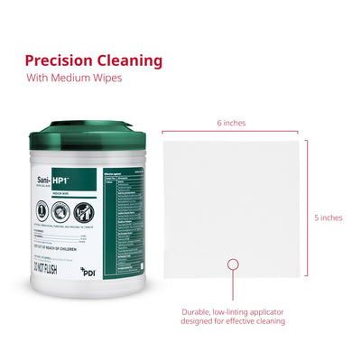 Surface Disinfectant Cleaner Sani-HP1™ Germicidal Manual Pull Wipe NonSterile