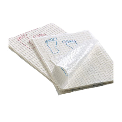 Procedure Towel Footprint® 13-1/2 X 18 Inch White / Blue Footprints NonSterile