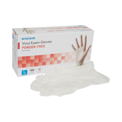 Exam Glove NonSterile Vinyl Standard Cuff Length Smooth Clear