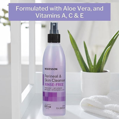 Perineal Wash No Rinse Liquid 8 Oz, Fresh Scent by McKesson Brand