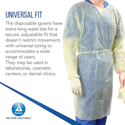 Protective Procedure Gown One Size Fits Most NonSterile Disposable