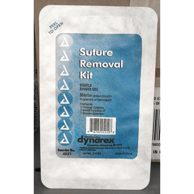 Dynarex Suture Removal Kit Removable Tyvek Lid, Sterile