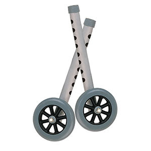5" Walker Wheels with Two Sets of Rear Glides for Use with Universal Walker - 10128