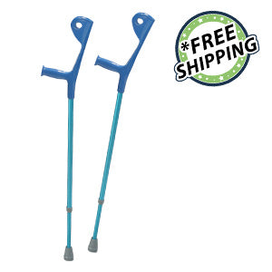 Drive Medical Euro Style Light Weight Forearm Walking Crutch - Pair - 10412