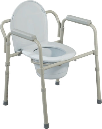 Commode Steel Seat Lid Back 16.5 to 22.5 Inch by Drive Medical - 