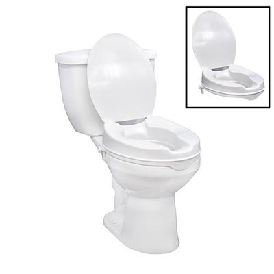 Raised Toilet Seat with Lock and Lid - 12063