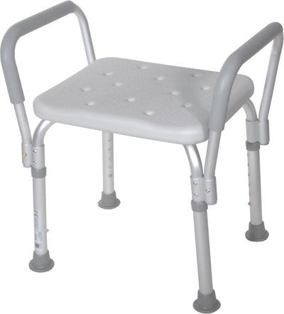 Knock Down Bath Bench with Padded Arms by Drive Medical