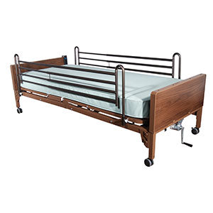 Semi Electric Bed with Half Rails and Innerspring Mattress - 15004bv-pkg-1