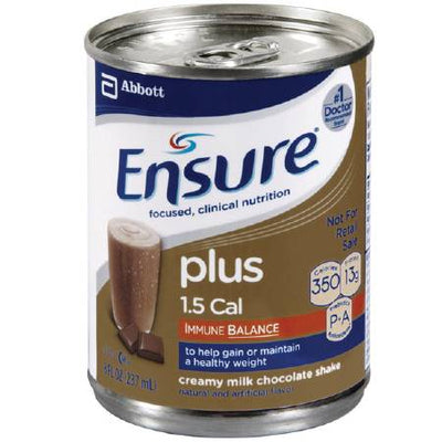 Oral Supplement Ensure® Plus® Chocolate 8 oz Can - Case of 24 - 70202600