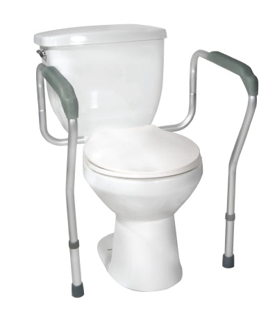 Hermell Products Folding and Adjustable Safety Toilet Frame 25" x 5-1/2" x 24" Portable - HFBU2004