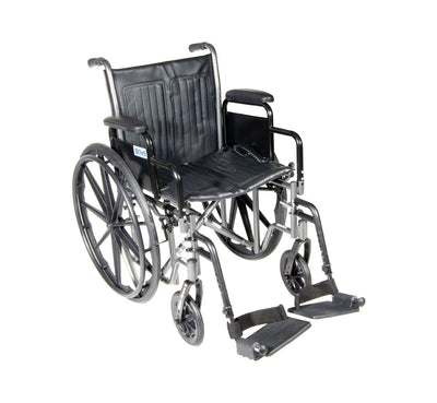 Wheelchair Silver Sport 2 Dual Axle Padded Removable Desk Arm Mag Black by Drive Medical - 2080420