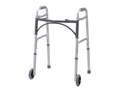 Deluxe Walker with Wheels Aluminum 350 lbs. 32 to 39 Inch by Drive Medical - 2110380
