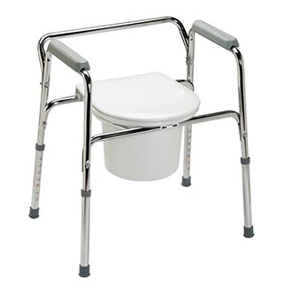 EZ-Care Steel Commode 16-1/2" to 22-1/2" H - GU30211