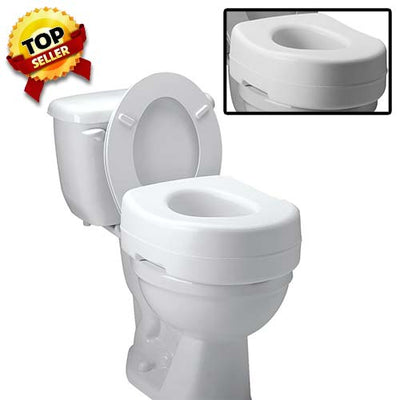 Carex Raised Toilet Seat, 15" W x 16" D x 7" H, Weight Capacity: 300 lb - RMB31000