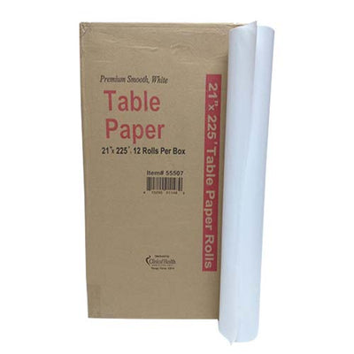 Table Paper 21" x 225', Smooth White - 55507