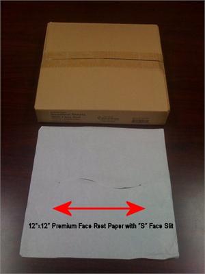 Clinical Health Services Premium 12"x12" Headrest Squares with Face Slot - Box of 1000 - 55581