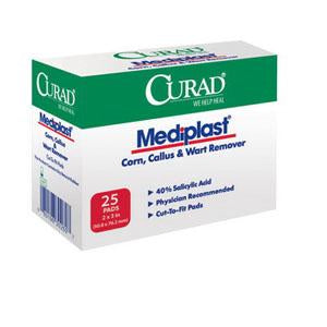 Curad MediPlast 40% Salicylic Acid Plaster 2" x 3" - Box of 25 - 60CU01496