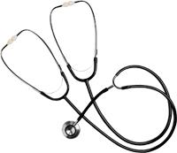Mabis Healthcare Teaching Training Stethoscope, 36" L, Black - 6610446020