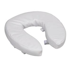 Vinyl Cushion Toilet Seat Riser, White - 66520124