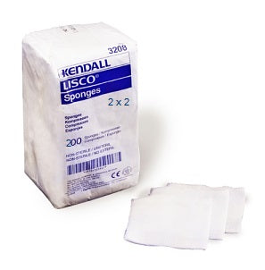 Lisco Non-Sterile Sponge Bulk, 2" x 2" by Covidien/Kendall - Bag of 200 - 683041 