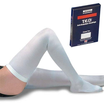T.E.D™ Thigh Length Continuing Care Anti-Embolism Stockings White, Large Long - Pair - 684305 