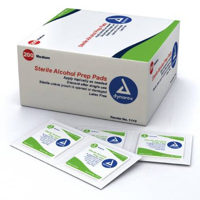 Dynarex Sterile 70% isopropyl  Alcohol Prep Pads