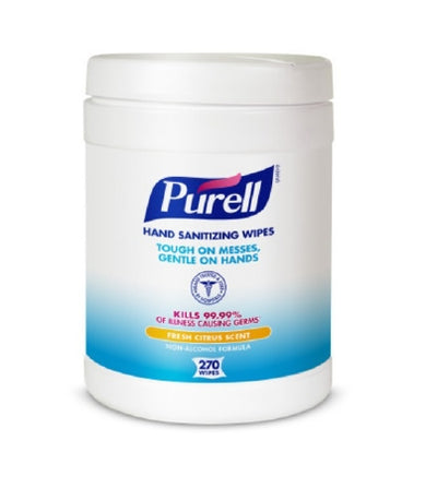 Hand Sanitizing Wipe Purell 270 Count BZK (Benzalkonium Chloride) Wipe Canister