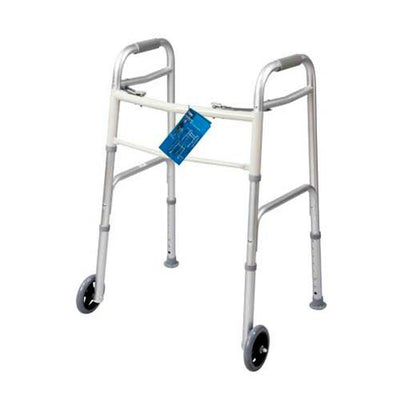 Walker Folding 2 Button With Glides 5 Wheels - 84493800 