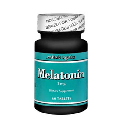Melatonin Supplement 3 mg Strength Tablet by Basics Organics - Bottle of 60 - 85102700