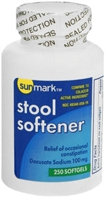 Sunmark Stool Softner Capsule 100mg by Mckesson