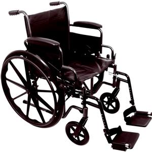 K2 Wheelchair with Removable Desk-Length Arms and Swing-Away Footrest - Each - FUK2ST