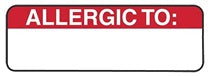 Allergy Warning Medical Labels, Roll - MAP100