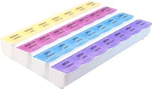 7-Day Medication Planner Spanish Guide 8-5/16" x 5-5/8" H x 1-1/2" - Each - AP70069LS