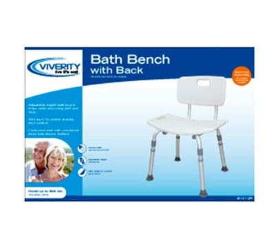 Adjustable Bath Bench with Back - B101-2R