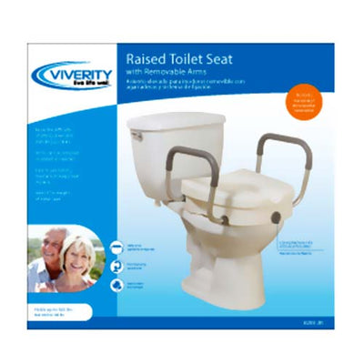 Locking Raised Toilet Seat with Arms - B203-2R