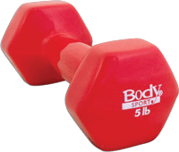 Body Sport Vinyl Dumbbell, 5 Lbs - BDSVDB05
