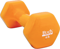 Body Sport Vinyl Dumbbell, 6 Lbs - BDSVDB06