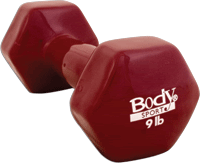 Body Sport Vinyl Dumbbell, 9 Lbs - BDSVDB09