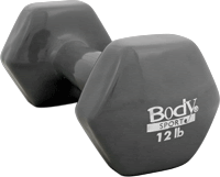Body Sport Vinyl Dumbbell, 12 Lbs - BDSVDB12