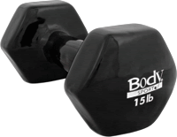 Body Sport Vinyl Dumbbell, 15 Lbs - BDSVDB15