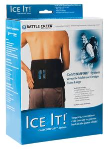 Ice It! ColdComfort Ice Pack Wrap with 3 Cold Packs 9" x 20" by Battlecreek Equipment - BT550