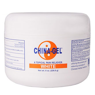 China-Gel Topical Pain Reliever, White, 8 oz Jar - CHG20008