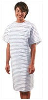 Cloth Exam Gown With Snowflake Print, Package - DNA609 