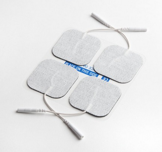 2" Square Cloth Electrodes - Aggressive Gel by Roscoe Medical - Package of 4 - E1P2020WC2