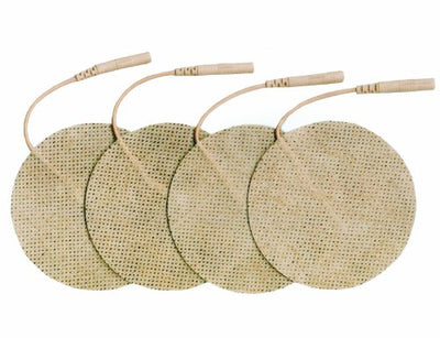 Current Solutions 2" Round Cloth Electrodes by Roscoe Medical - Package of 4 - EF2000TC2
