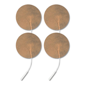 3" Round Tan Cloth Electrodes - Package of 4 - EF3000TC2