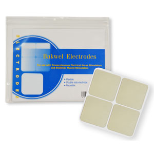 Premium Biostim Electrodes for Garments, 2.0" x 2.0" by Roscoe Medical - Package of 4  - EP2020BW3