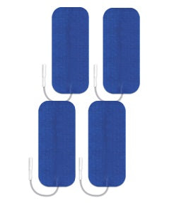 2 inch x 3.5 inch Blue Cloth Electrodes by Roscoe Medical - Package of 4 - EP2035BC2