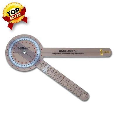 Baseline 12" Plastic Goniometer With Absolute+Axis Built In - FAB555 